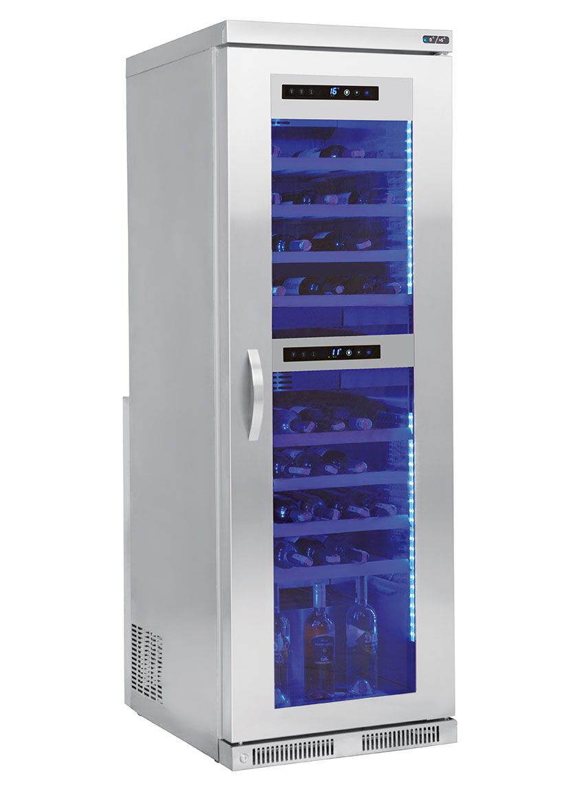Wine refrigerator - 2 climatic zone - 100 liters - max. 100 bottles
