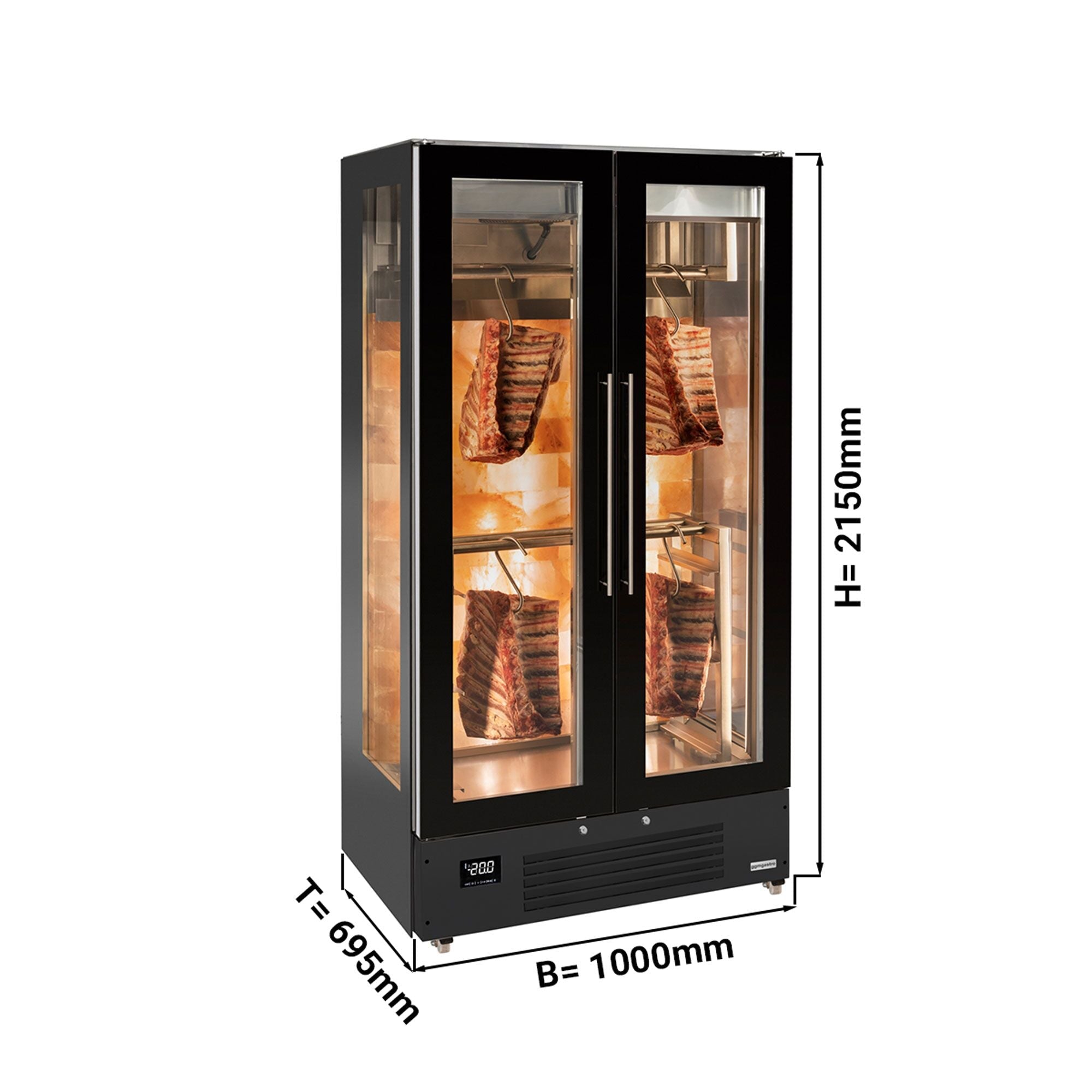 Meat Maturation Cabinet - 1.0 x 0.69 m - 2 glass doors