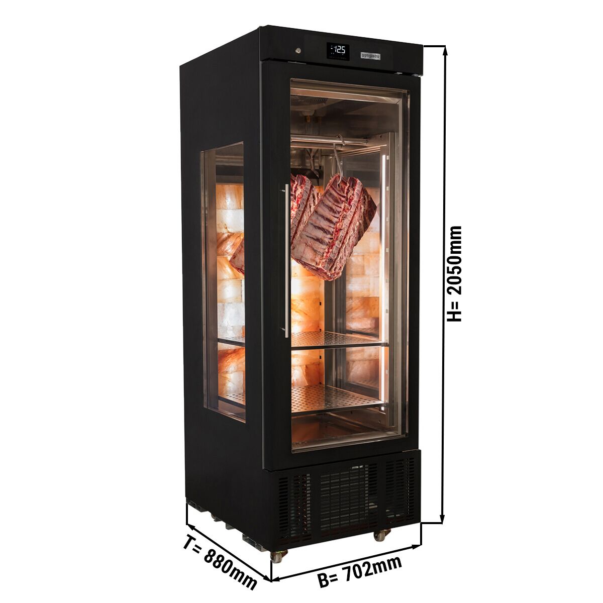 Meat Maturation Cabinet 0.70 m - 1 Glass Door - Black