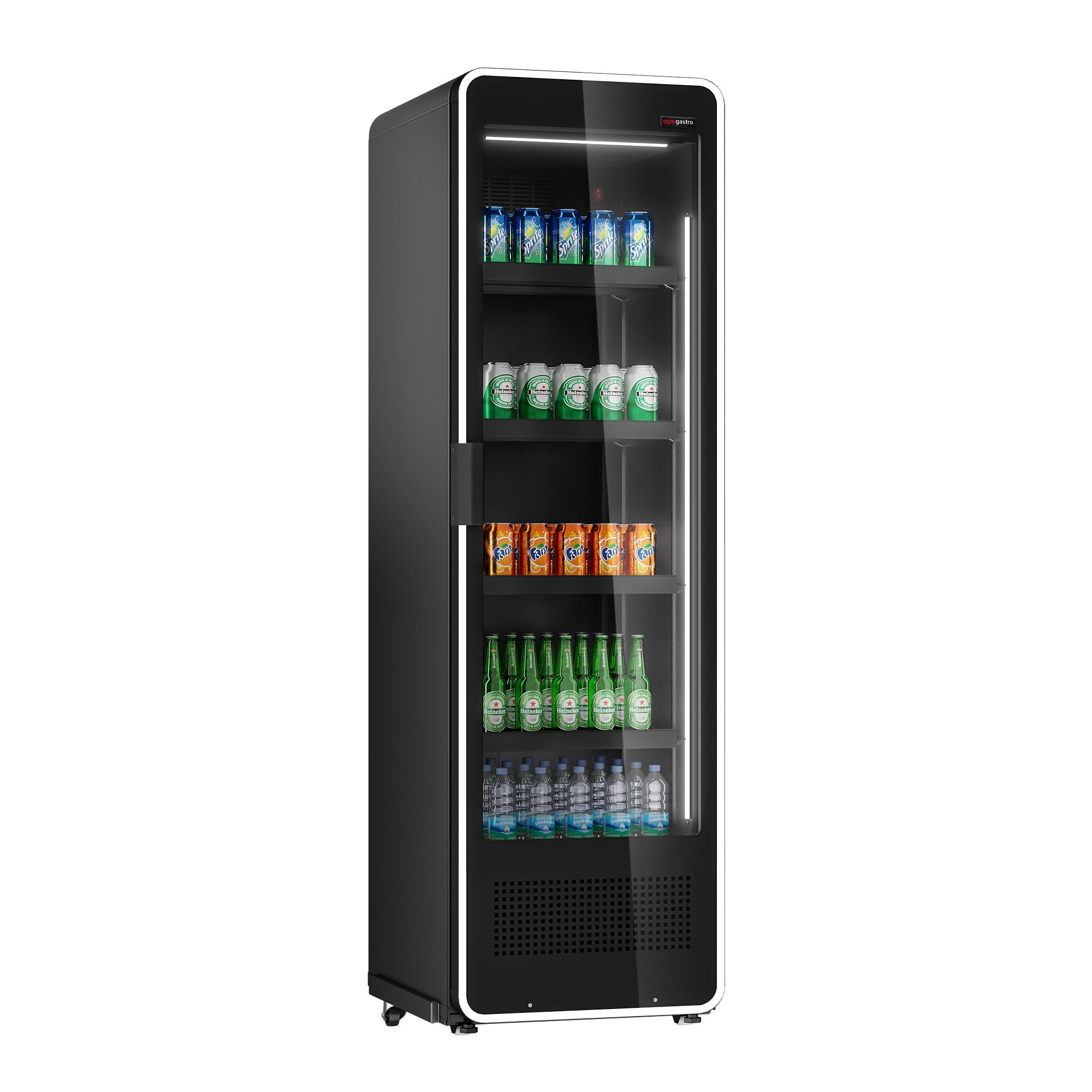 Beverage Refrigerator - 550 Lt. - Adjustable LED Light - Frameless Design - 1 glass door