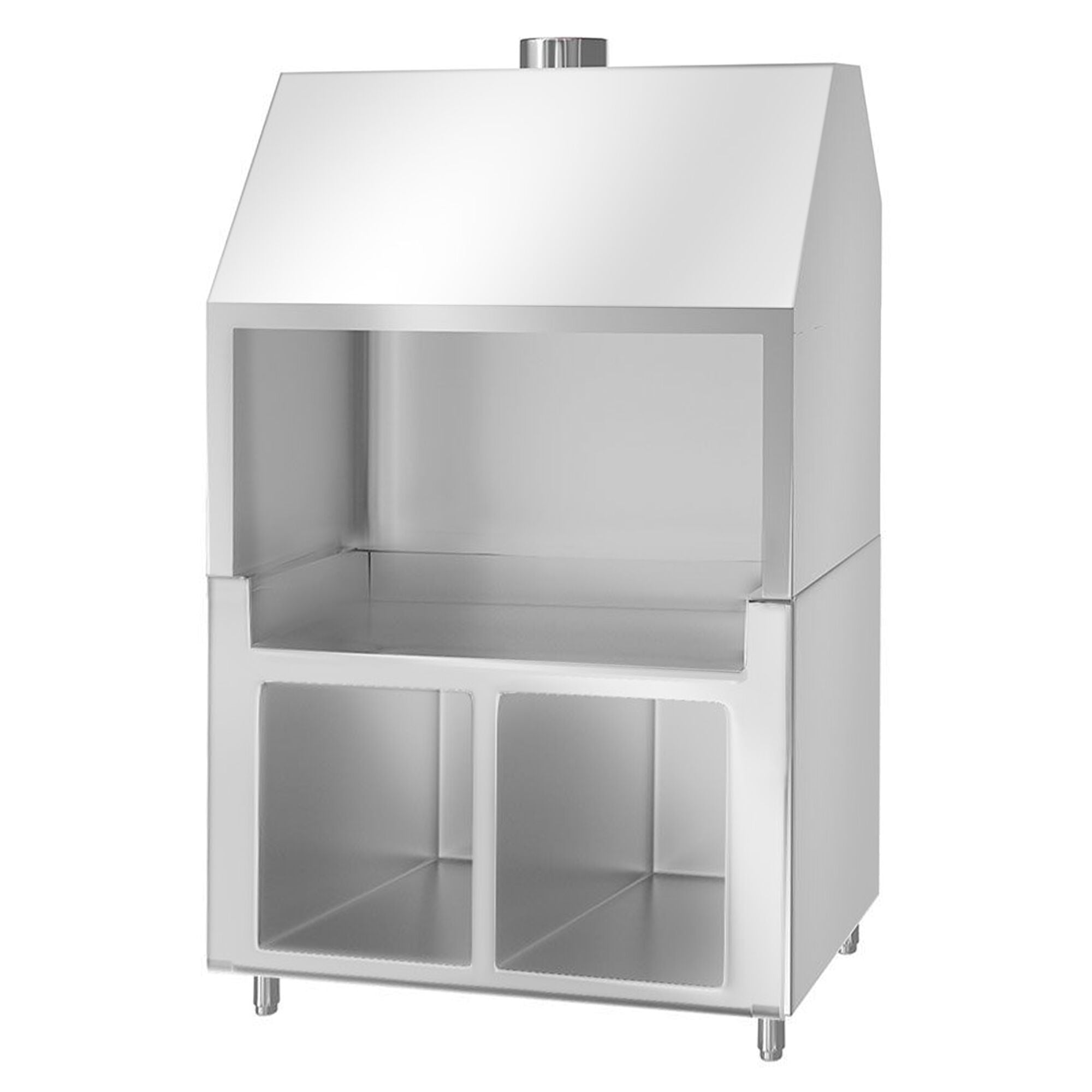 Intermediate bench for wood coal grill - Stainless Steel - 1.4 m