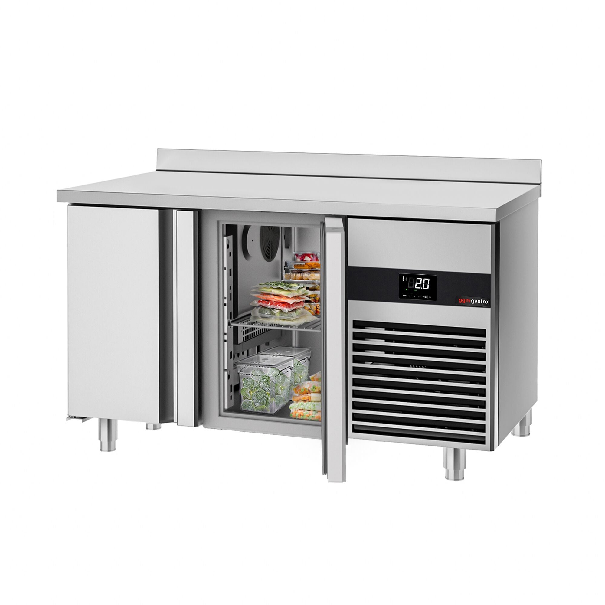 Cooled counter premium - 1400x600mm -2 door & backed