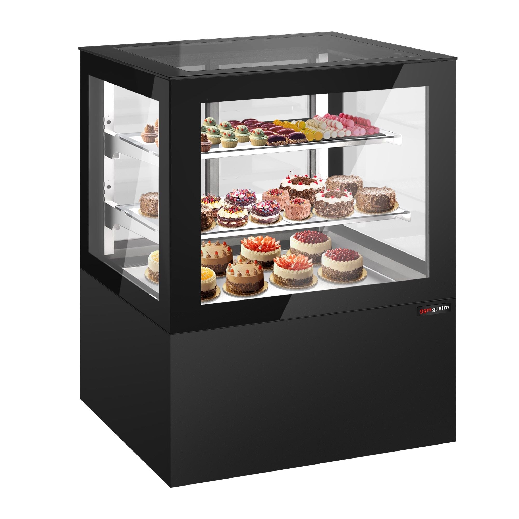 Cake display cabinet - 1210mm - LED lighting & 2 shelves