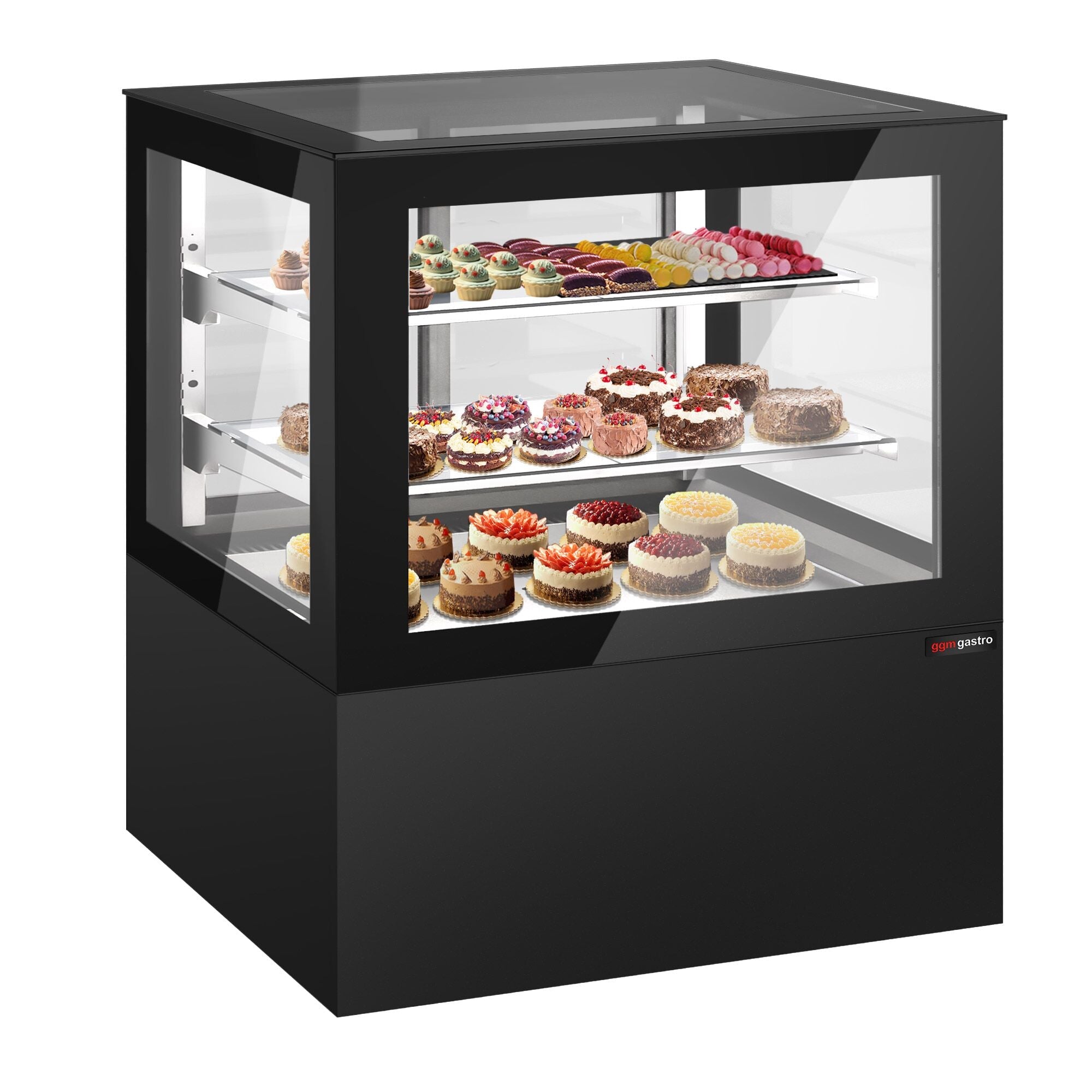 Cake display cabinet - 1610mm - LED lighting & 2 shelves