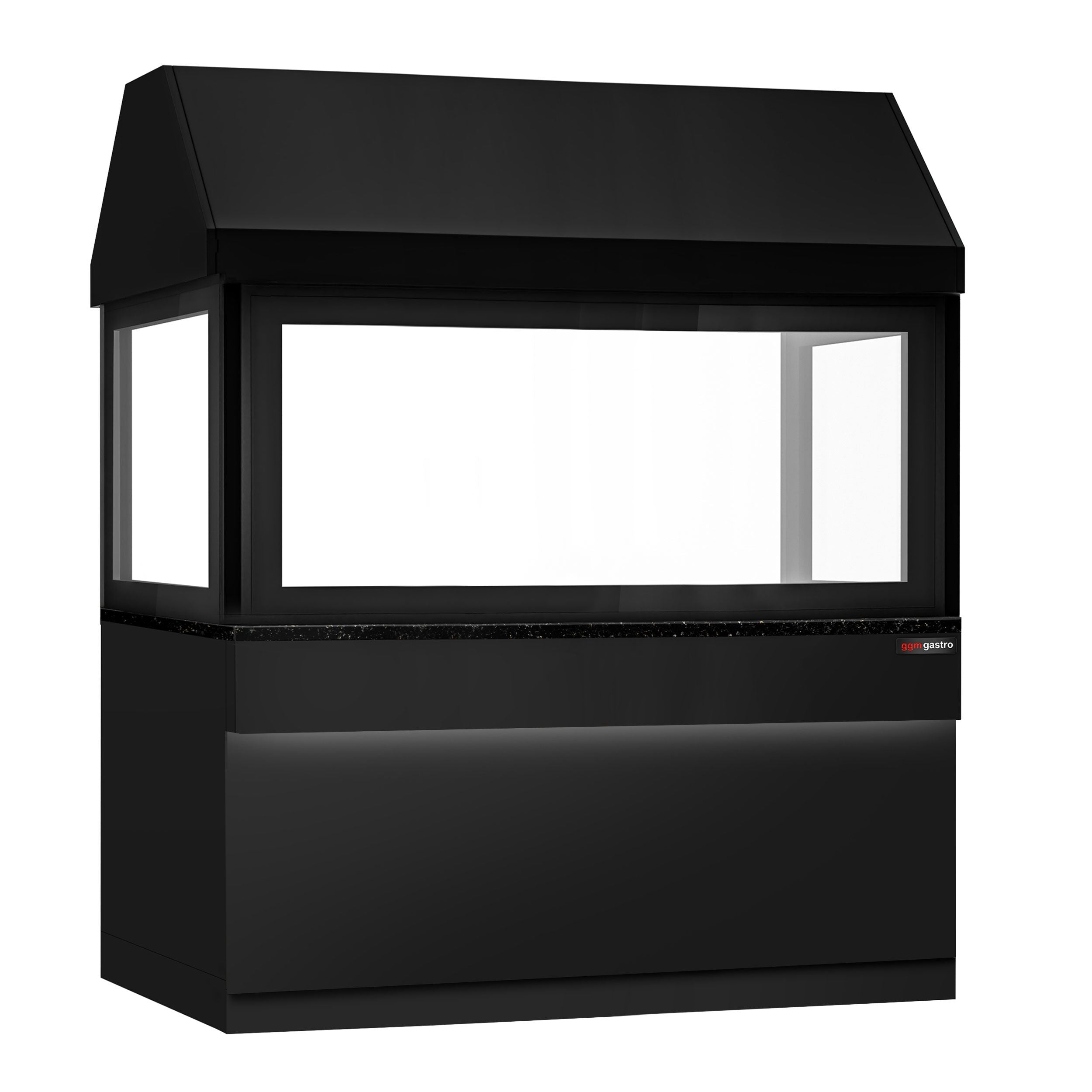 Toronto for coal grills - 1900mm - black front panel - black granite work machine