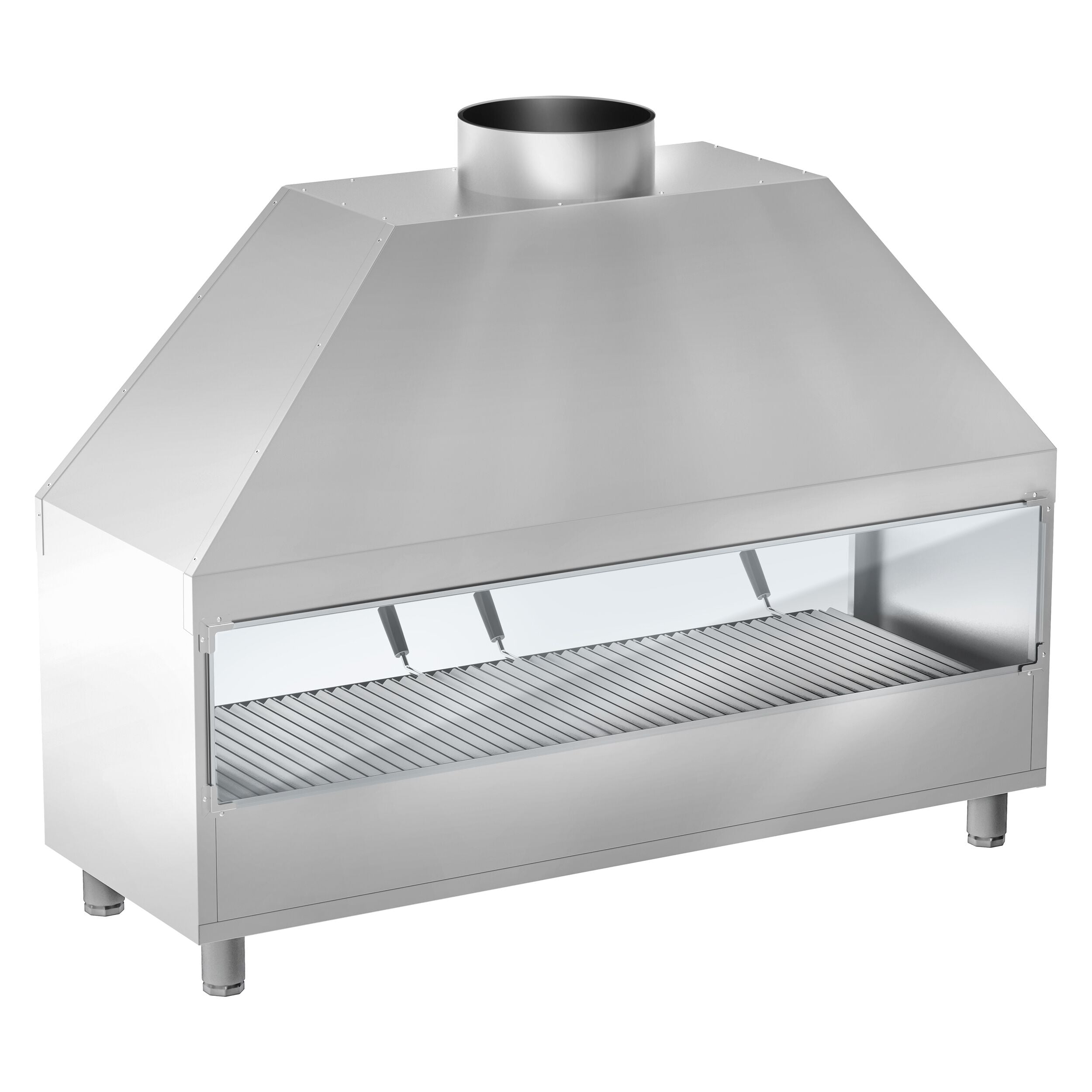 Stainless Steel Coal Grill - 1.5m