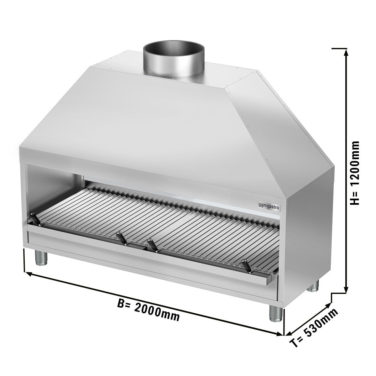 Stainless Steel Coal Grill - 2m